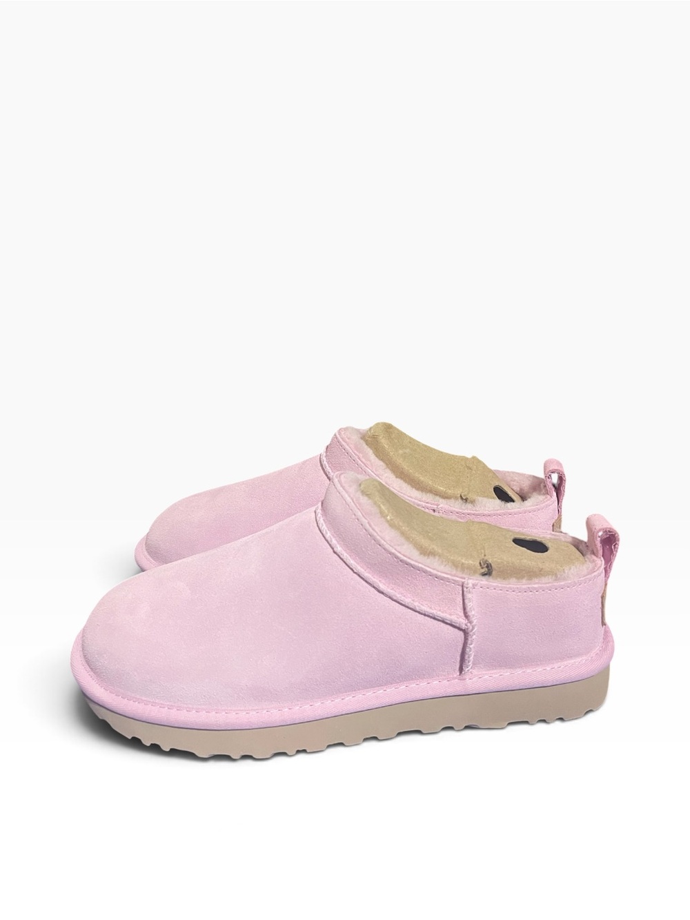 Ugg Pink Diamond Classic Micro Pull Tab Round Toe Women's Bootie Boot 10M NIB
